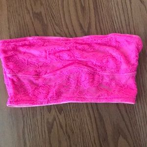 Gilly Hicks pink lace bandeau top